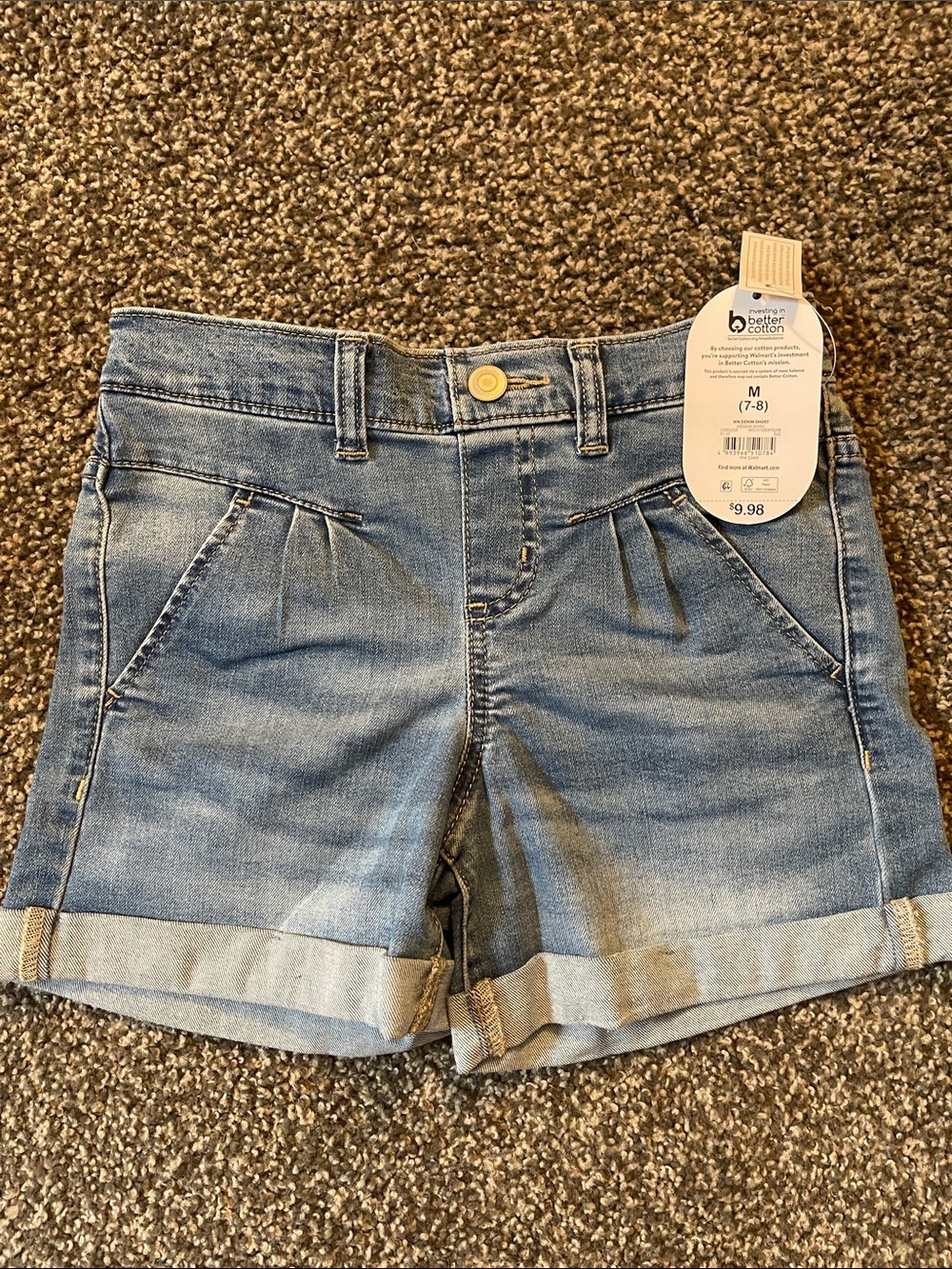 Wonder Nation Girls' Light Wash Denim Shorts - Blue. Brand new with tags